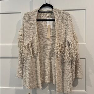 Saltwater Luxe fabulous ivory sweater / cardigan NWT